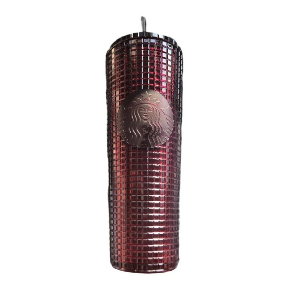 Starbucks | Other | Starbucks Berry Tumbler Plum Grid Holiday 220 Cup |  Poshmark